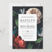 Romantische Botanic Wedding Invitation Set No.01 Kaart (Voorkant)