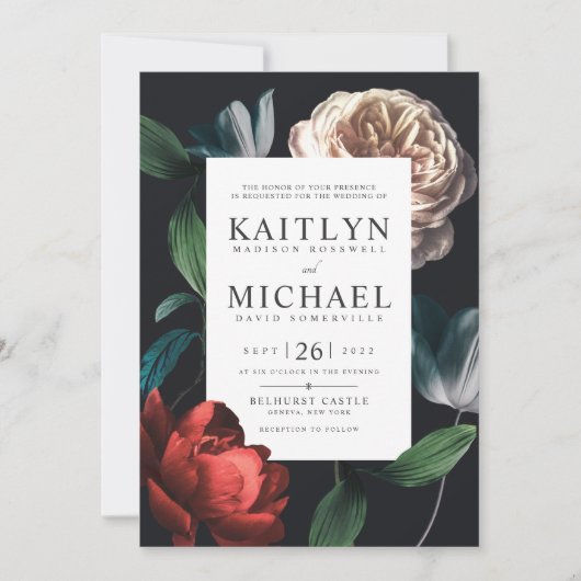 Romantische Botanic Wedding Invitation Set No.01 Kaart