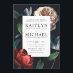 Romantische Botanic Wedding Invitation Set No.01 Kaart<br><div class="desc">Romantische botanische bruiloft uitnodigingsset. Moderne  bloemstukken.</div>