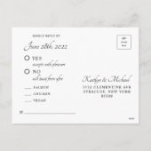 Romantische Botanic Wedding RSVP Briefkaart V 01 (Achterkant)
