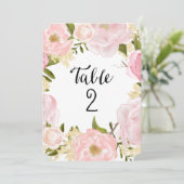 Romantische Botanicals | Tafelnummers (Staand voorkant)