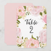 Romantische Botanicals | Tafelnummers (Voorkant / Achterkant)