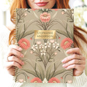 Romantische Botanische Bloemen Custom Name Planner