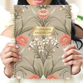 Romantische Botanische Bloemen Custom Name Planner
