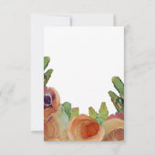 Romantische botanische bruiloft RSVP kaartje (Achterkant)