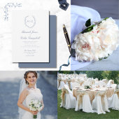 Romantische Botanische Crest Bruiloft Menu