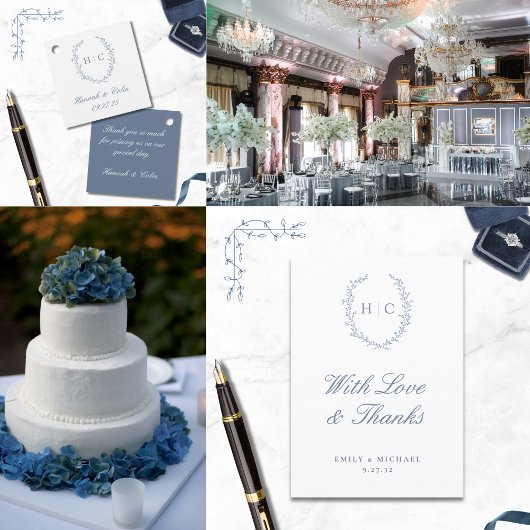 Romantische Botanische Crest Bruiloft RSVP Kaartje