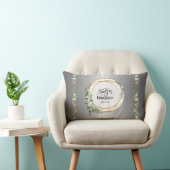 Romantische botanische gouden ringen jubileum kussen (Stoel)