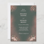 Romantische Botanische Groene Blush Kaart (Voorkant)