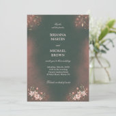 Romantische Botanische Groene Blush Kaart (Staand voorkant)