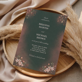 Romantische Botanische Groene Blush Kaart
