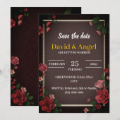 romantische botanische roos kaart (Voorkant / Achterkant)