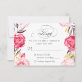Romantische botanische Rozen Floral Swash RSVP (Voorkant)