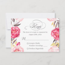 Romantische botanische Rozen Floral Swash RSVP