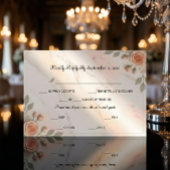 Romantische botanische script tuin pastel RSVP kaartje