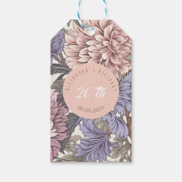 Romantische botanische stijlvolle verjaardagsfeest cadeaulabel