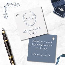 Romantische Botanische Wapen Huwelijk Bedankjes Labels