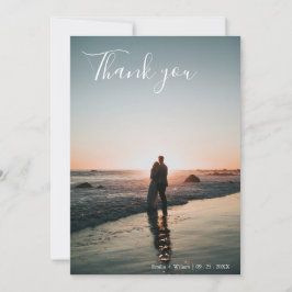 Romantische Botanische Wildflower bruiloft Bedankkaart