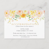 Romantische Boter Geel Bloemen Huwelijk Informatiekaartje (Voorkant)