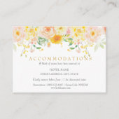 Romantische Boter Geel Bloemen Huwelijk Informatiekaartje (Voorkant)