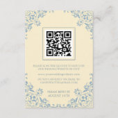 Romantische Boter Geel en Blauw RSVP-kaart Informatiekaartje (Voorkant)