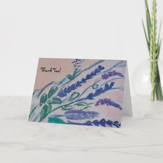 romantische bouquet bedankkaart (Voorkant)