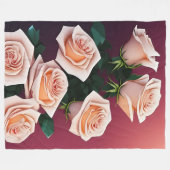 Romantische bouquet van roze rozen fleece deken (Voorkant (Horizontaal))