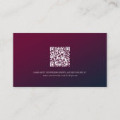 Romantische Bourgogne Bloemen Trouwdetails QR-code Informatiekaartje (Achterkant)