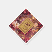 Romantische Bourgogne Blush Gold 30e verjaardag se Servet (Hoek)