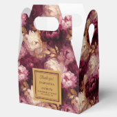 Romantische Bourgogne Blush Gold Boho Wedding Bedankdoosjes (Geopend)