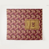 Romantische Bourgogne Blush Goud 30ste Verjaardag  Wandkleed (Voorkant (horizontaal))