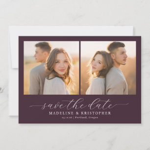 Romantische Bourgogne Fotocollage Save The Date