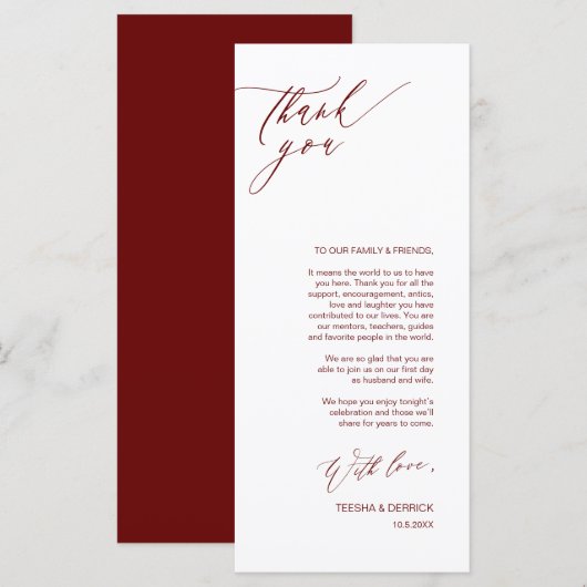 Romantische Bourgogne, plaats instelling Dank u ka Programmakaart (Voorkant / Achterkant)