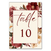 Romantische Bourgogne rood en koper bruiloft Kaart (Voorkant)