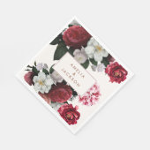 Romantische Bourgogne rood en koper bruiloft Servet (Hoek)