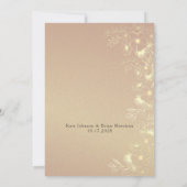 Romantische Bourgondië en gouden bruiloft uitnodig Kaart (Achterkant)