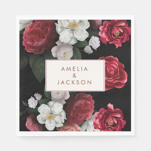 Romantische Bourgondië zwart en rood herfst Bruilo Servet (Voorkant)