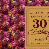 Romantische Bourgondische Blush Gold Boho 30e verj Wandkleed