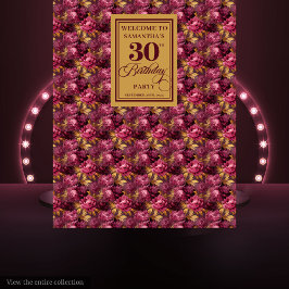 Romantische Bourgondische Blush Gold Boho 30e verj Wandkleed