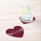 Romantische Bourgondische bruiloft papier Onderzet Kartonnen Onderzetters (Insitu)