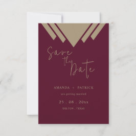 Romantische Bourgondische kalligrafie monogram Save The Date