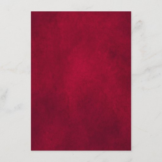 Romantische Bourgondische rode bloem geometrische  Informatiekaartje (Achterkant)