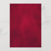 Romantische Bourgondische rode bloem geometrische  Informatiekaartje (Achterkant)