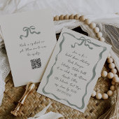 Romantische Bow Handgeschreven Vrijgezellenfeest Kaart