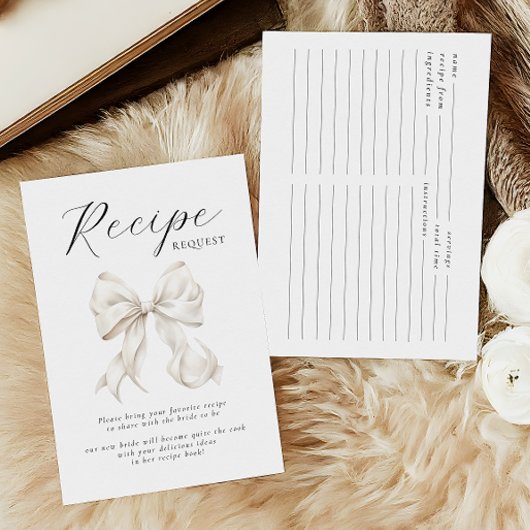 Romantische Bow Vrijgezellenfeest Receptenbehuizin Informatiekaartje