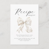 Romantische Bow Vrijgezellenfeest Receptenbehuizin Informatiekaartje (Voorkant)