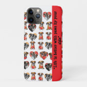 Romantische Boxer Hond met Rode Hart Waterverf Case-Mate iPhone Case (Achterkant)