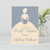 romantische bride bridal douche - uitnodiging (Staand voorkant)