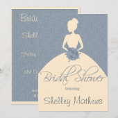 romantische bride bridal douche - uitnodiging (Voorkant / Achterkant)