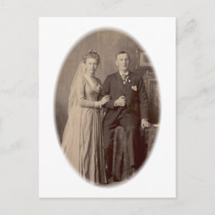 Romantische bride en bruidskaarten Briefkaart